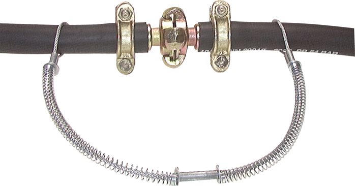 Exemplarische Darstellung: Schlauchsicherungskabel, Stahl verzinkt mit Aluhülsen